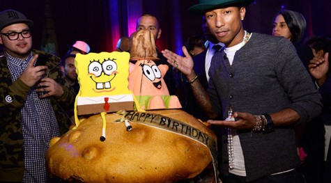 Pharrell Throws Spongebob-Themed 41st Birthday Party