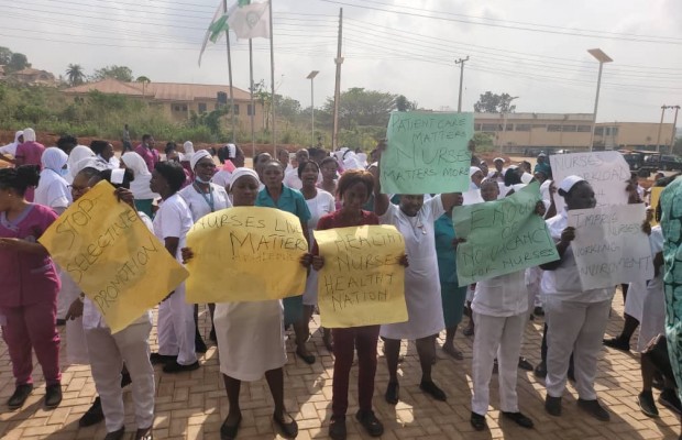 Nurses Protest Poor Working Condition At FMC Abeokuta