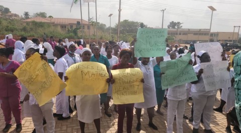 Nurses Protest Poor Working Condition At FMC Abeokuta