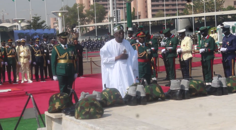 Armed Forces Remembrance Day, Tinubu Lays Wreath For The Unknown Soldier