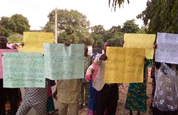 Oyo residents protest against army shooting range