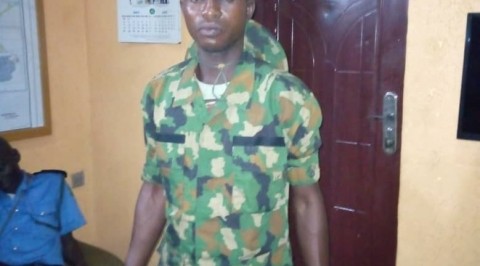 Fake Soldier Arrested While Demanding Release of a Suspect