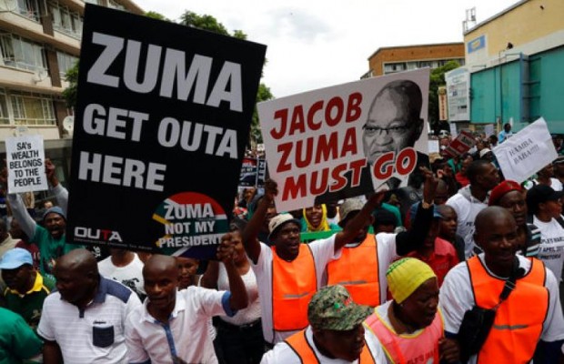 Thousands protest against President Zuma on birthday